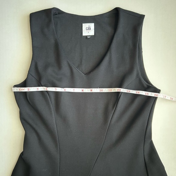 CAbi‎ Women’s Black Ponte Performance Fit and Flare Sleeveless Dress Small #3649 - Picture 6 of 10